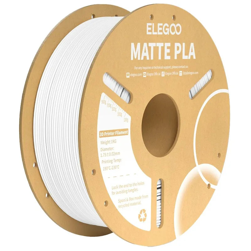 FILAMENT PLA MATTE WHT 1.75MM RL