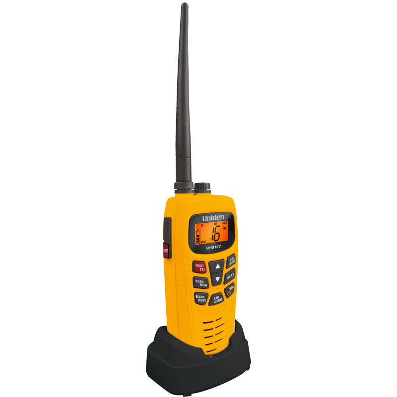 UNIDEN 5W VHF & 2.5W UHF MARINE RADFIO-YELLOW